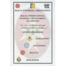 Программа международного турнира на Мальте (сборные Молдовы, Мальты, Эстонии, Беларуси) 2004