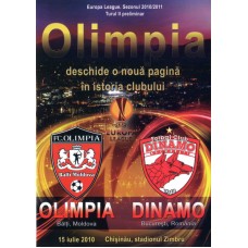 Программа Олимпия Бельцы - Динамо Бухарест 15.07.2010